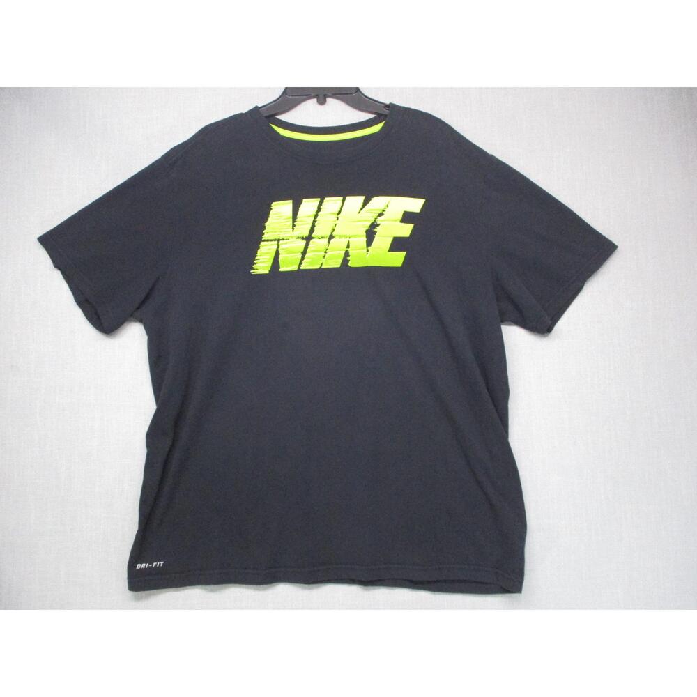 Nike Black Urban Sporty Performance DriFIT TShirt Graphic Print MEN Size XXL